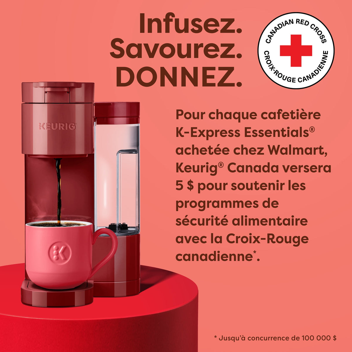 Keurig K-Express Essentials Single Serve K-Cup Coffee Maker – RED
