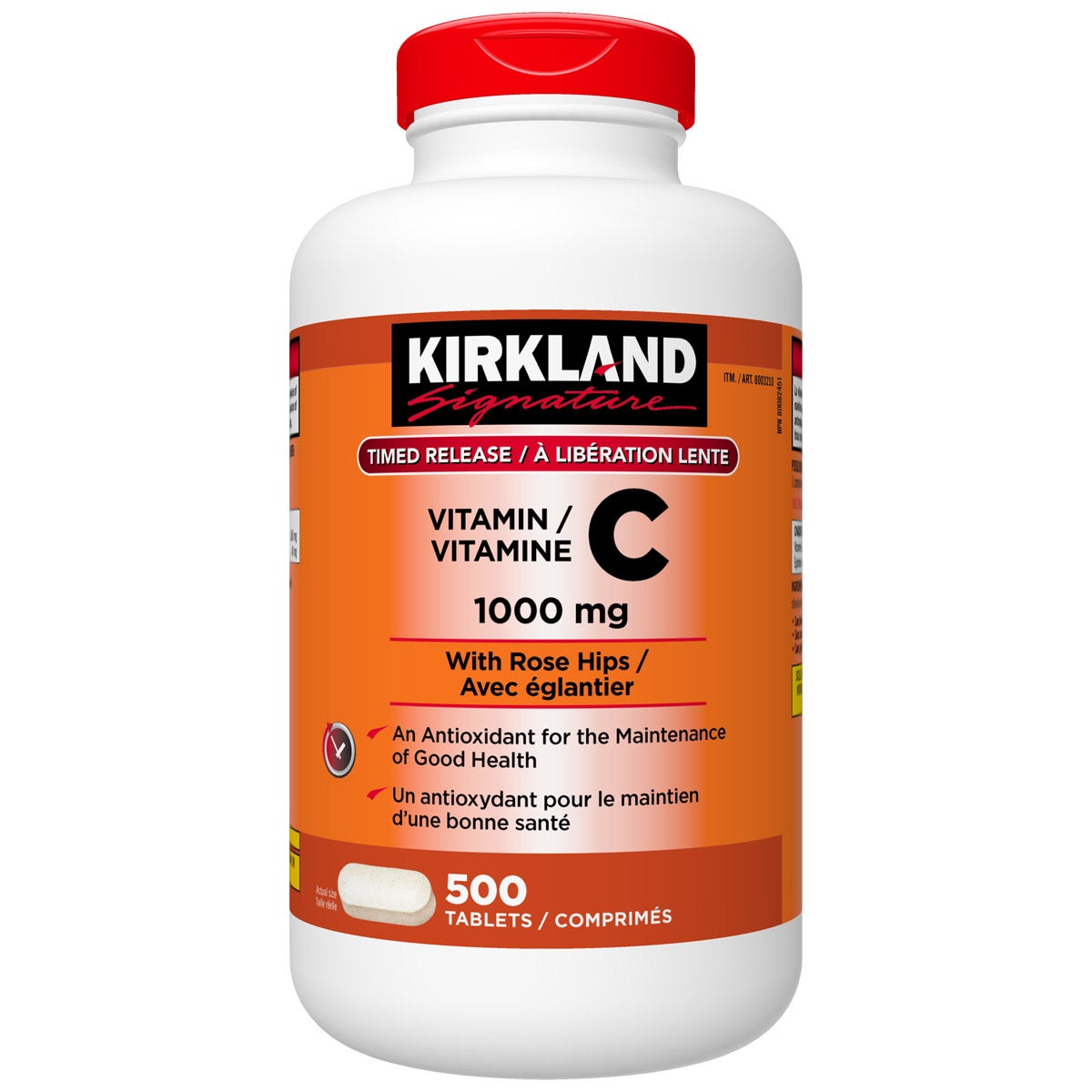 Kirkland Signature Vitamin C 1000mg Timed Release 500 Tablets Immune Support