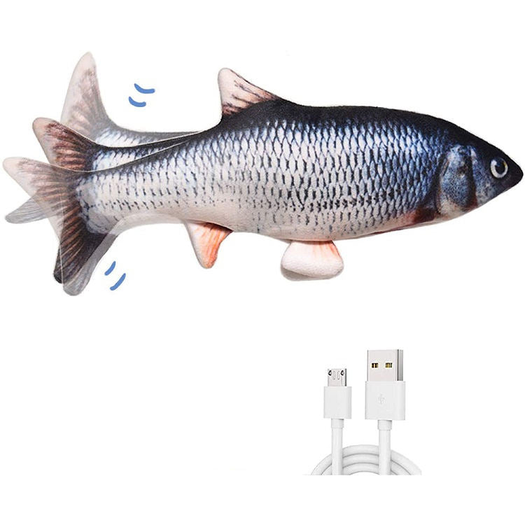 Interactive Dancing Fish Cat Toy — USB Rechargeable