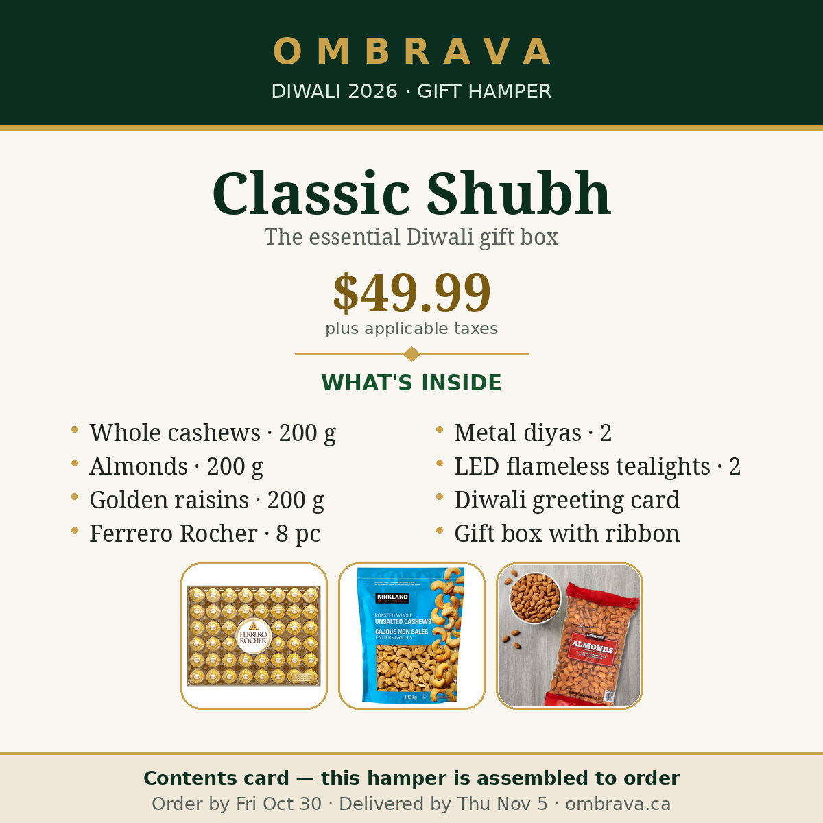 Diwali Gift Hamper — Classic Shubh